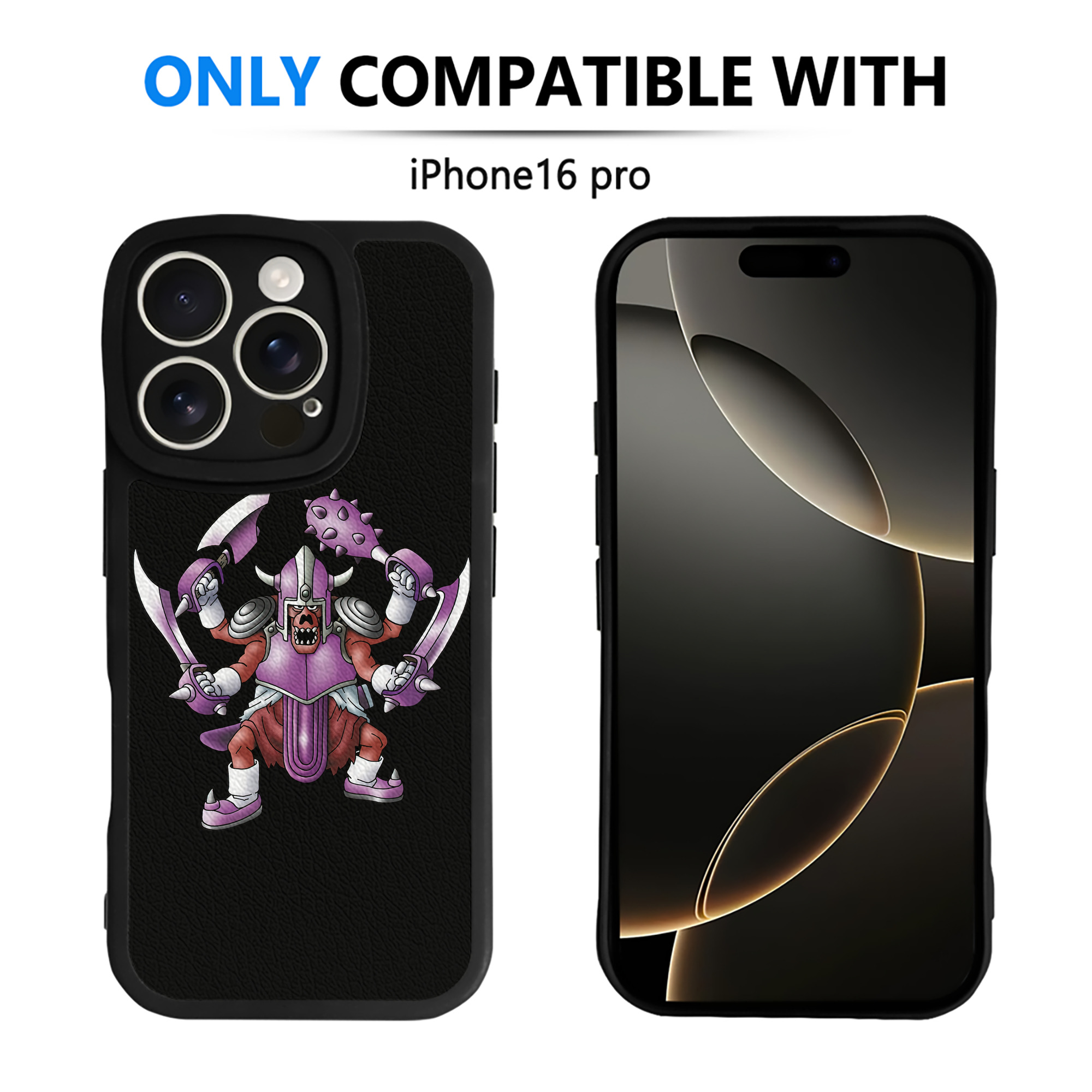（画像用） ドラゴンクエスト Doragon Kuesuto Dragon Quest 【iPhone 16シリーズ対応】シリコンスマホケース（レザー調） 材質：シリコン